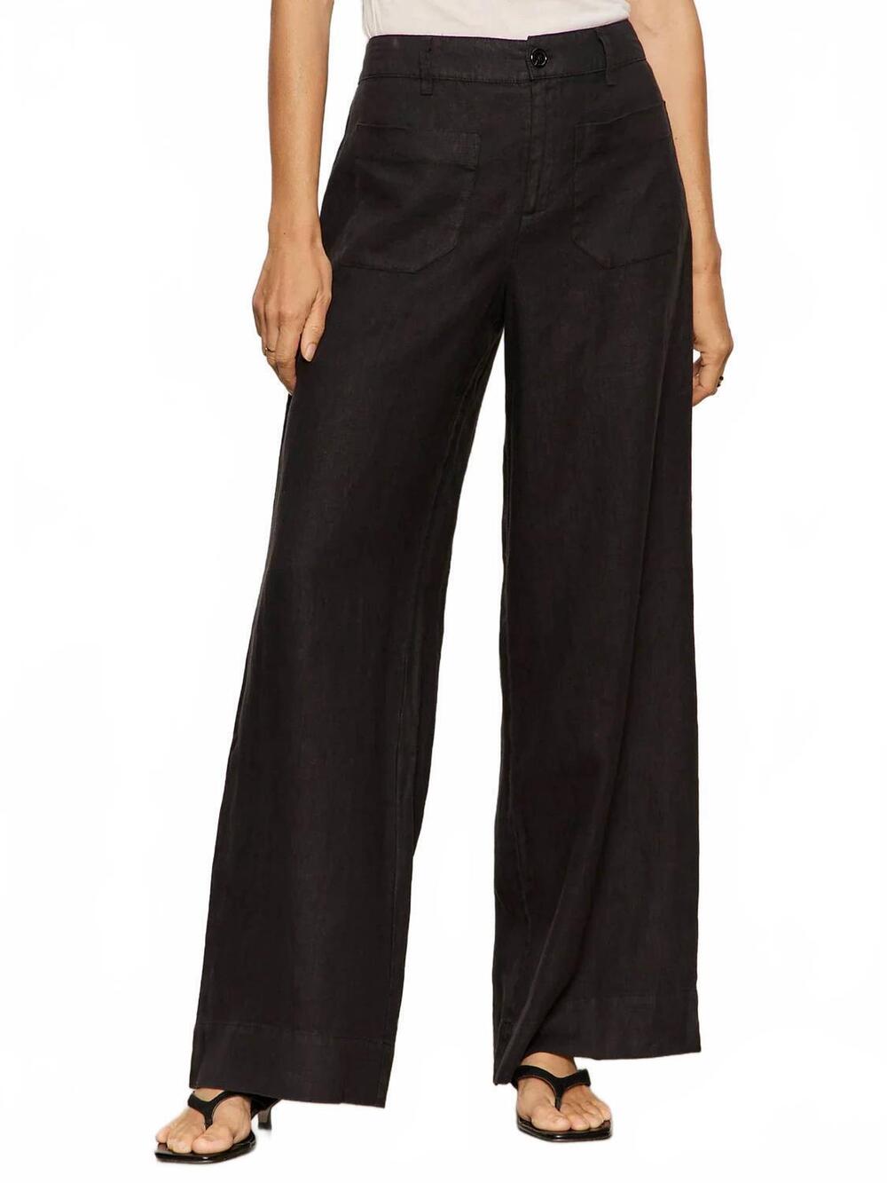 NEW SANCTUARY linen marine pant in black